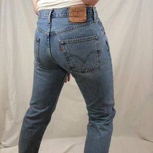 Vintage Levi's 501 Button Fly Unhemmed Original